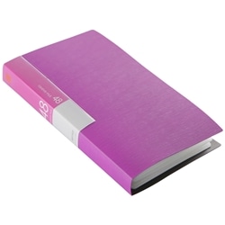 CD&DVDファイルケース ブックタイプ 48枚収納 ピンク