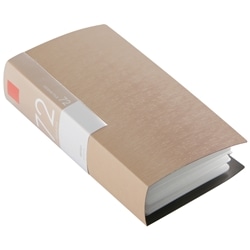 CD&DVDファイルケース ブックタイプ 72枚収納 ベージュ