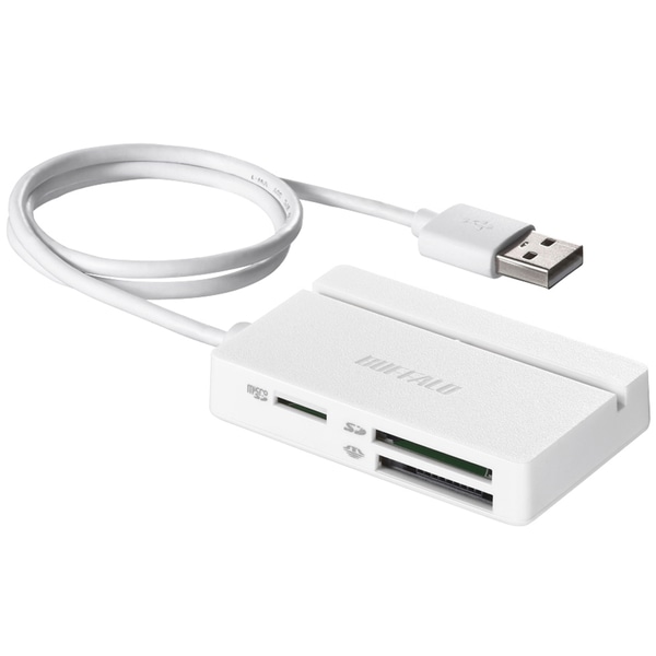 USB2.0 マルチカードリーダー/ライター スタンダードモデル ホワイト