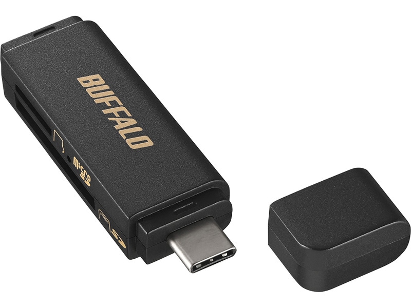 USB3.0 Type-C接続 カードリーダー SD用直挿し ブラック