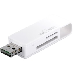 どっちもUSBカードリーダー/ライター どっちもUSBコネクター採用 ホワイト