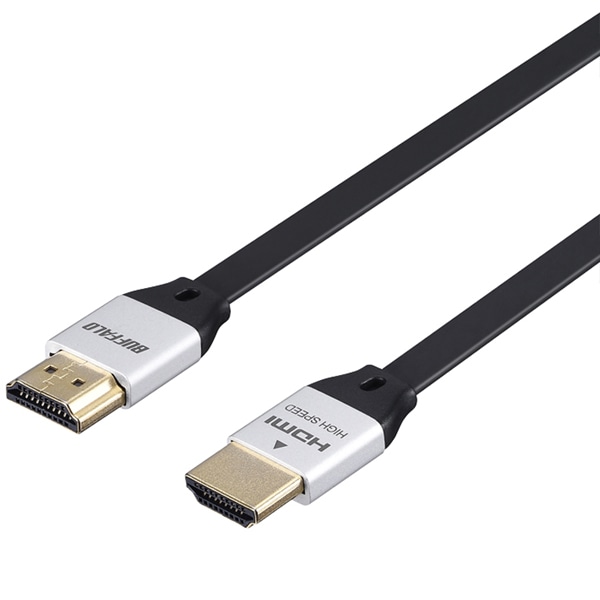 イーサネット対応 HIGH SPEED HDMIケーブル フラットタイプ 1.0m ブラック