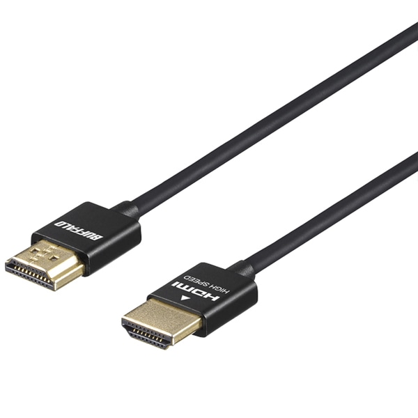 イーサネット対応 HIGH SPEED HDMIケーブル スリムタイプ 1.5m ブラック