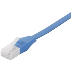 ツメの折れないLANケーブル カテゴリ6a ストレート フラットタイプ 0.5m ブルー