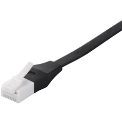 ツメの折れないLANケーブル カテゴリ6a ストレート フラットタイプ 3.0m ブラック