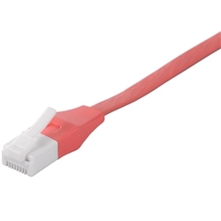 ツメの折れないLANケーブル カテゴリー6 ストレート フラット 1m ピンク