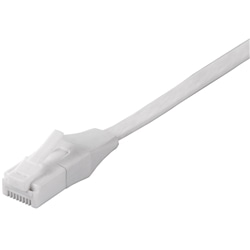 ツメの折れないLANケーブル カテゴリー6 ストレート フラット 2m ホワイト