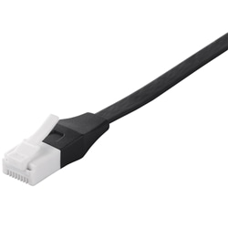 ツメの折れないLANケーブル カテゴリー6 ストレート フラット 7m ブラック