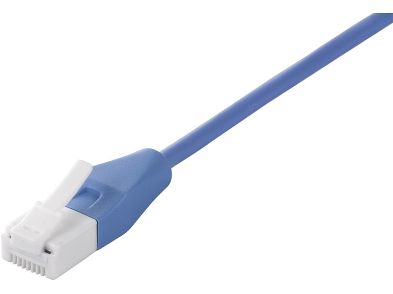 Cat6 ツメの折れないLANケーブル スリム ストレート 1.5m ブルー