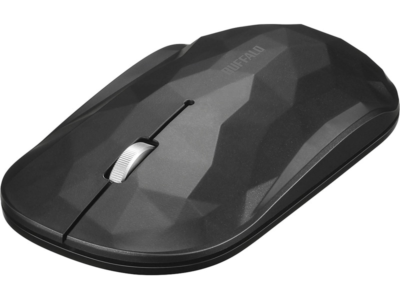 薄型 3ボタン Bluetooth BlueLEDマウス ジオメトリー ブラック