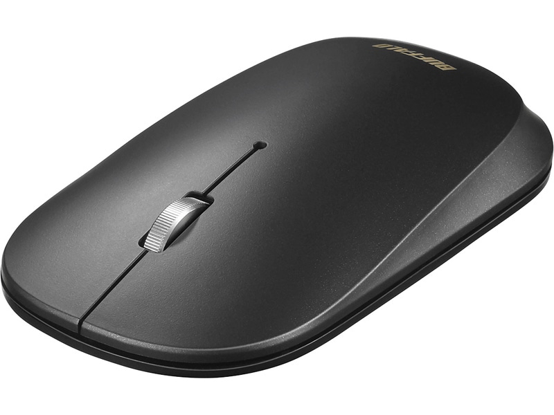 薄型 3ボタン Bluetooth BlueLEDマウス ノーマル ブラック