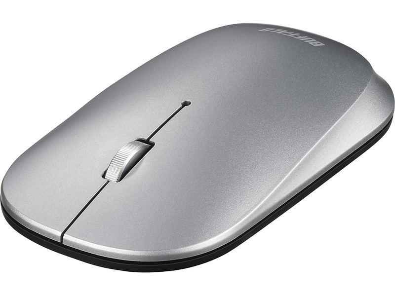 薄型 3ボタン Bluetooth BlueLEDマウス ノーマル シルバー