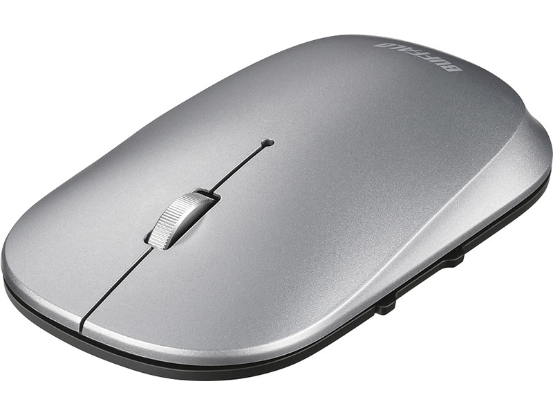 薄型 5ボタン Bluetooth BlueLEDマウス ノーマル シルバー