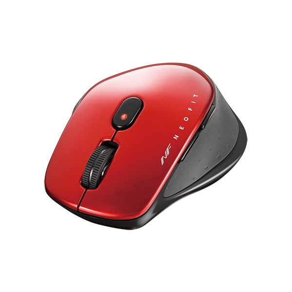 静音5ボタン Bluetooth5.0 切替機能付 マウス レッド