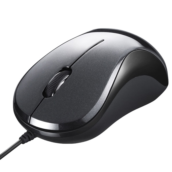 有線 BlueLED光学式マウス 静音/3ボタン ブラック