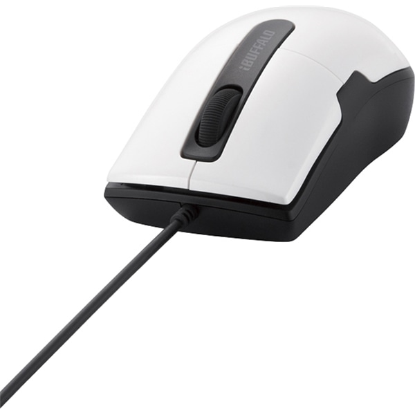 有線BlueLEDマウス 静音/3ボタン Sサイズ ホワイト