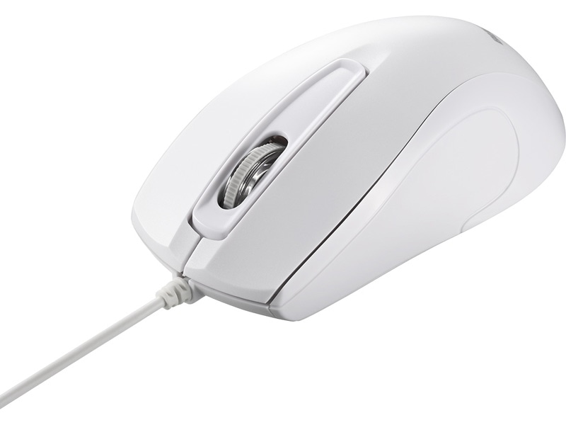 3ボタン 有線 BlueLED 高耐久 法人向け マウス ホワイト
