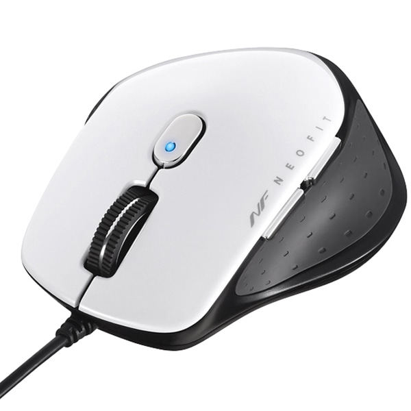 有線 BlueLED 5ボタン NEOFITマウス Sサイズ ホワイト