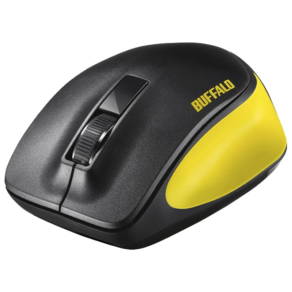 無線 BlueLED 3ボタン プレミアムフィットマウス イエロー