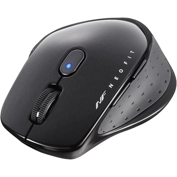 無線 BlueLED 5ボタン NEOFITマウス Mサイズ ブラック