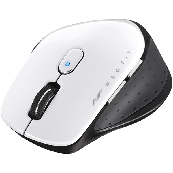 無線 BlueLED 5ボタン NEOFITマウス Mサイズ ホワイト