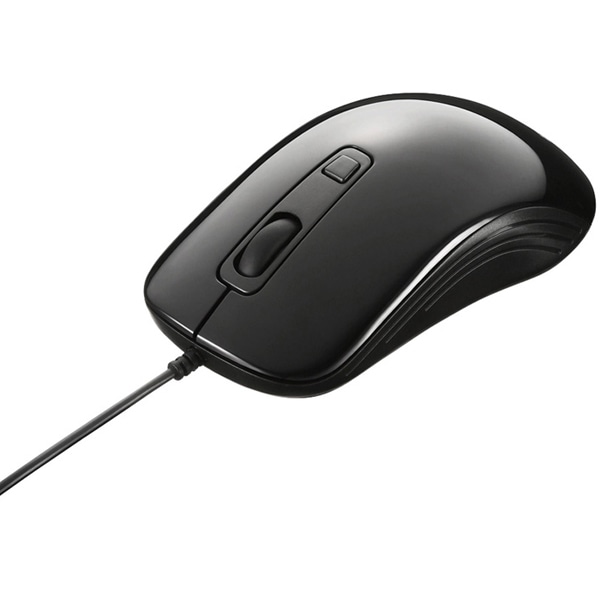 有線 レーザー式マウス 3ボタンタイプ ブラック