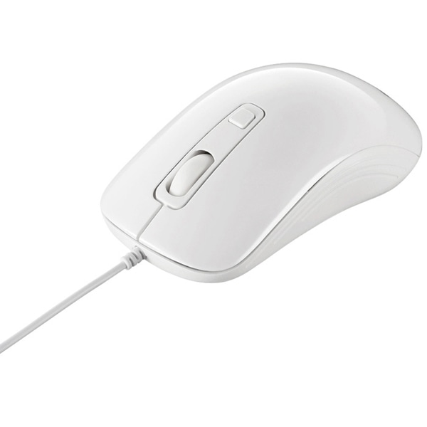 有線 レーザー式マウス 3ボタンタイプ ホワイト