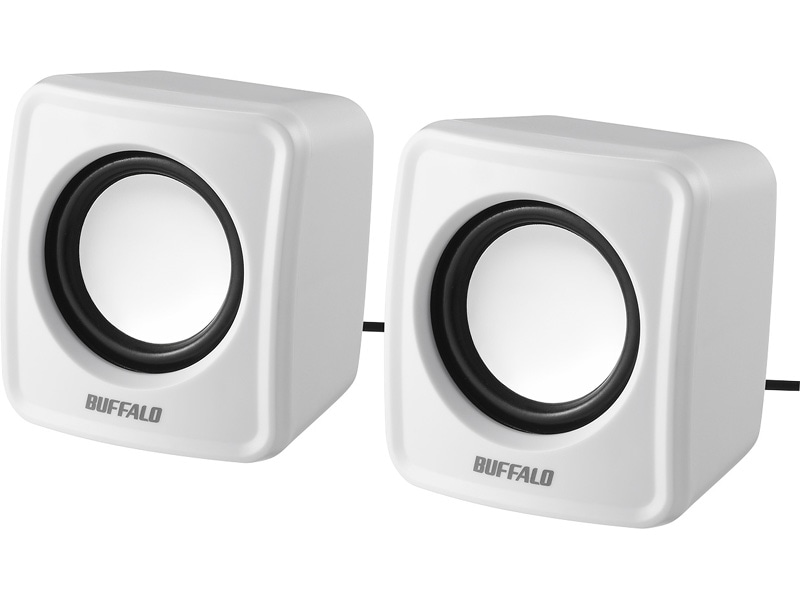 PC用スピーカー USB電源コンパクトサイズ ホワイト