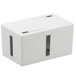 ケーブルボックス 電源タップ＆ケーブル収容 Sサイズ ホワイト