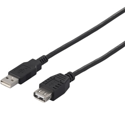 USB2.0延長ケーブル（A to A） 3m ブラック