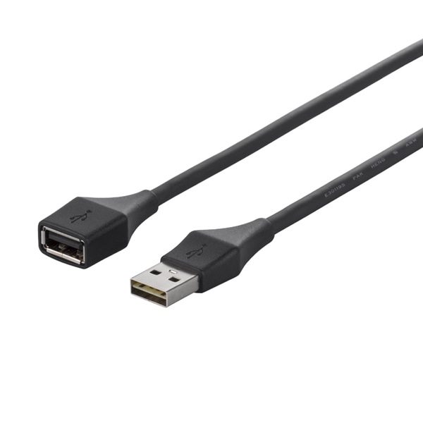 どっちもUSB2.0延長ケーブル 3.0m ブラック