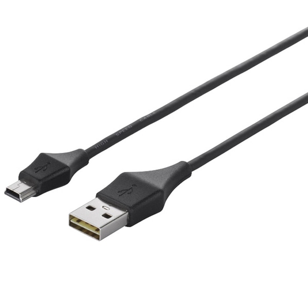 どっちもUSB2.0ケーブル（A to miniB） 2.0m ブラック