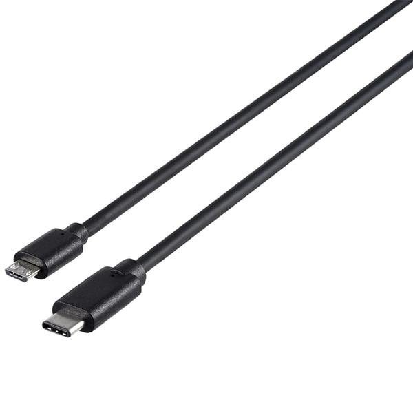 USB2.0ケーブル（microB to C） 1.0m ブラック