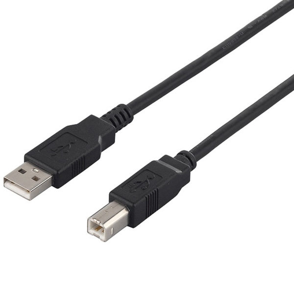 USB2.0 A to B ケーブル 2.0m ブラック