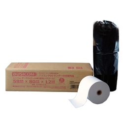 感熱レジロール 幅58mm×外径80mm×内径12mm［5巻入］ ノーマル紙