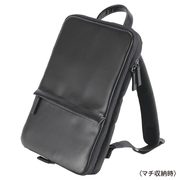 厚みが変わるパソコンバッグ PCバックパック 16インチ ブラック