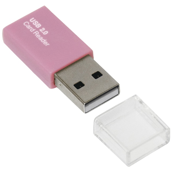 Digio2 カードリーダー ライター USB2.0 microSD ピンク