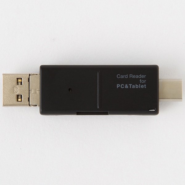 SDカードリーダー Type-C/Micro USB/USB接続 ブラック