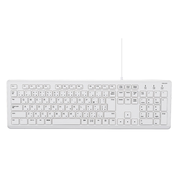 超静音 有線 静音 フルキーボード ホワイト