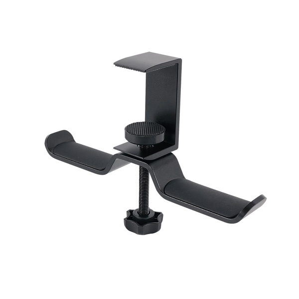 ヘッドホンフック アルミニウム ダブル ブラック