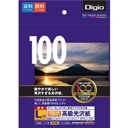 100年台紙に貼れる高級光沢紙L判100枚