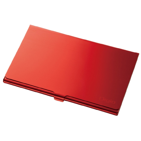 メモリーカードケース アルミ SDカード 1枚 ・ microSDカード 6枚 収納 レッド