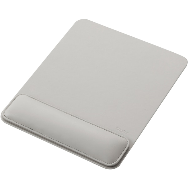 マウスパッド リストレスト付き PUレザー グレー