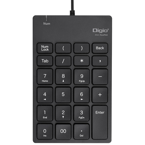 テンキーボード 静音 有線 USB ブラック