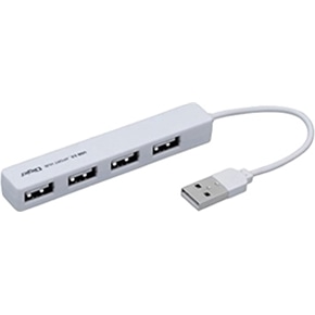 USB2.0ハブ 4ポート スーパースリム ホワイト