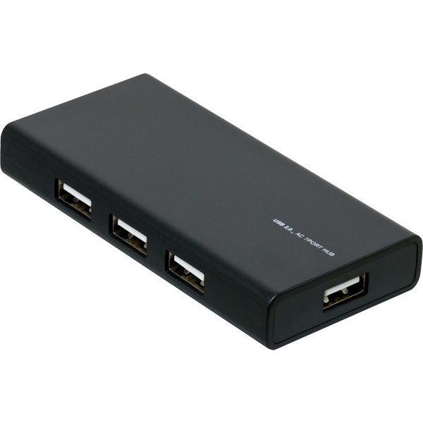 USB2.0ハブ 7ポート ACアダプタ付 ブラック