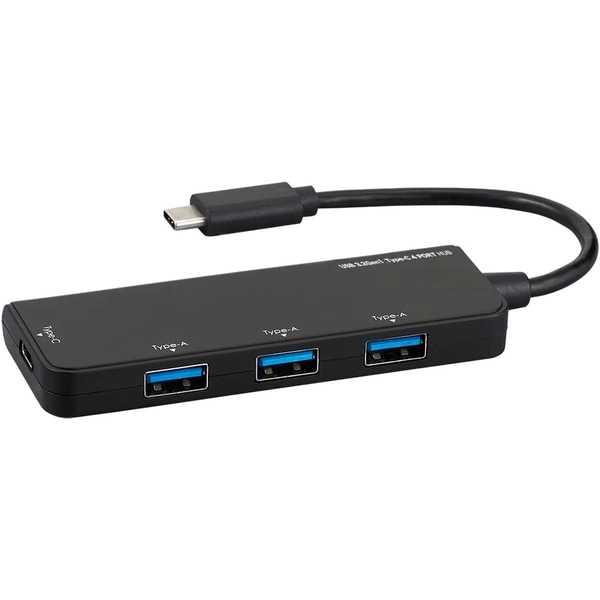 USBハブ USB3.2 Gen1 Type-C 4ポート変換ハブ ブラック