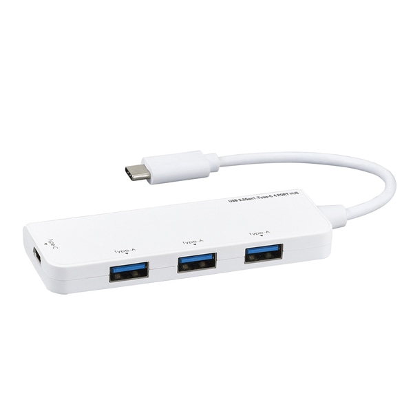 USBハブ USB3.2 Gen1 Type-C 4ポート変換ハブ ホワイト