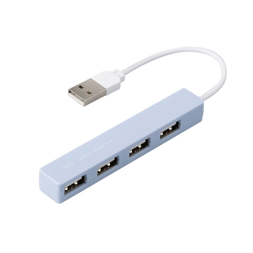 USBハブ USB2.0 4ポート パウダーブルー