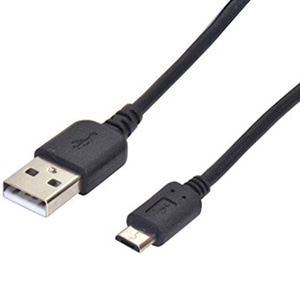 microUSB 急速充電・通信ケーブル 2.1A対応 2.0m ブラック